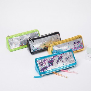 Cute Pencil Case for Girls Kids Mermaid Sequin Pencil Pouch Pen Holder Cosmetic Makeup Organizer Bag Purse for Women