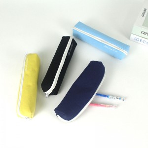 Canvas Stationery Portable Compact Simple Zipper Pencil Case and Durable Small Medicine Bag 1 Pack