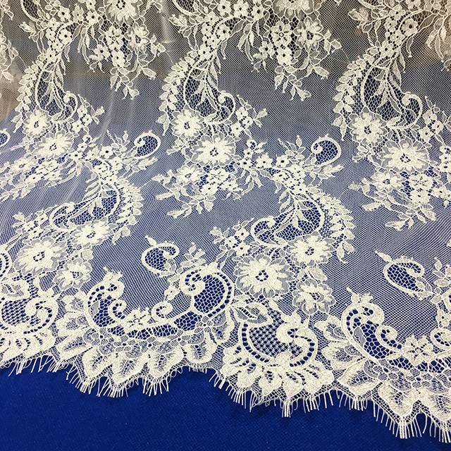 Hot sale knitted sex eyelash lace fabric for lady dress and garment
