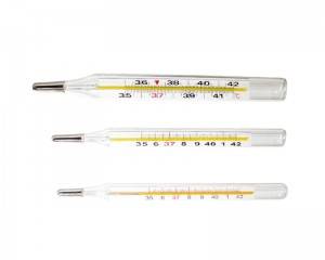 Cheap price medical use armpit glass mercury clinical thermometer