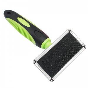 China Cheap price Stainless Steel Dog Brush - Custom dog hair grooming slicker brush – Kudi