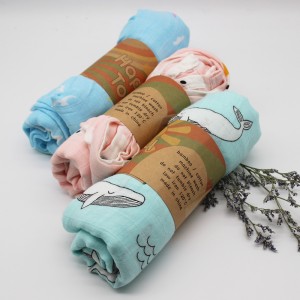 Bamboo cotton breathable muslin swaddle for baby
