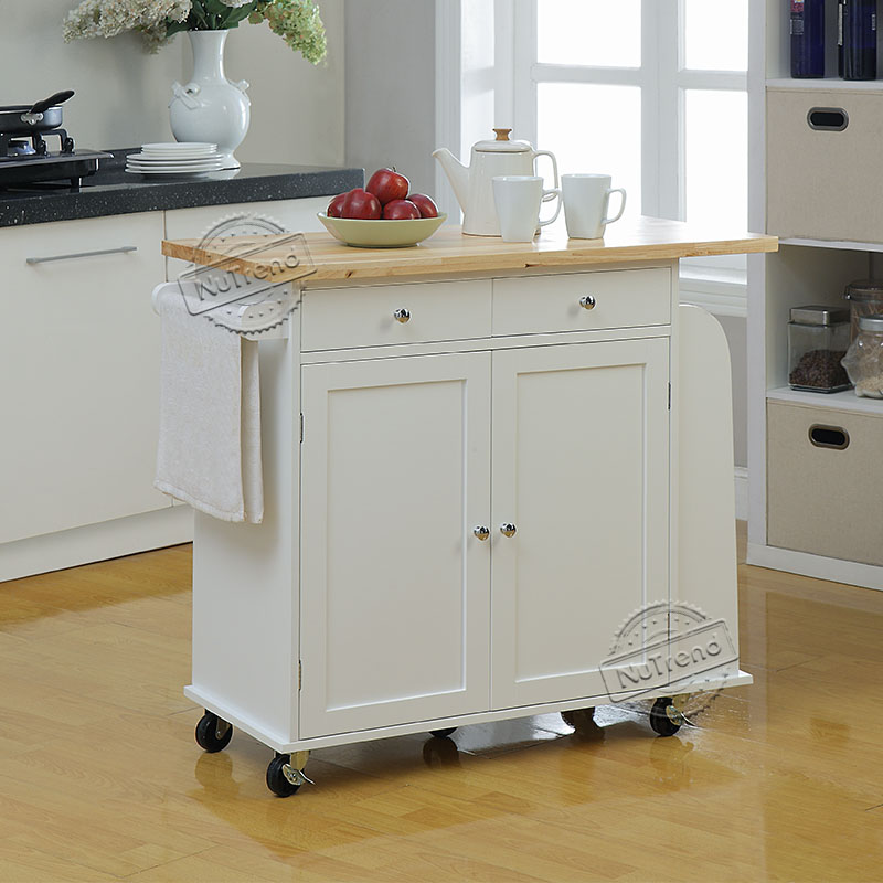 China 102051 Rolling Kithchen Island, Marble Top Rolling Kitchen Island