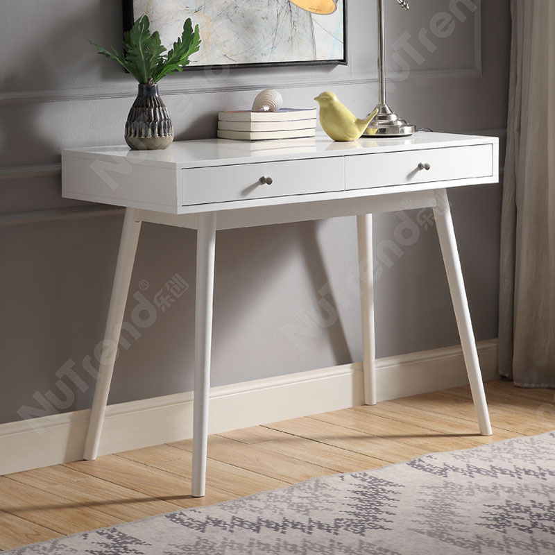 Office Compact Computer Desk Study, White Writing Desk For Small Spaces