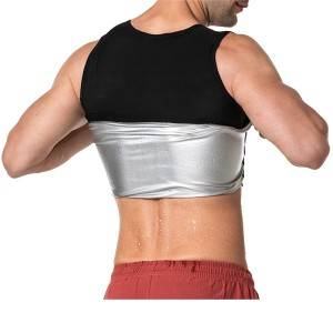 DANSHOW Mens Sauna Vest Sweat Tank Top Workout Shirt Slimming Shapewear