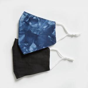 TIE-DYE AND SOLID REUSABLE FACE MASK, 2 PACK