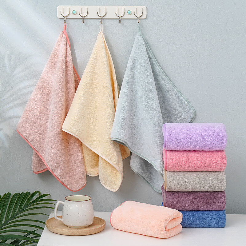Solid Color Coral velvet towel set