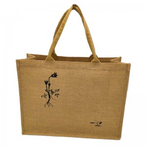 Natural recycled custom Printed  jute bag for shoppin