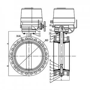 FD01-BV1DF-2E(Double flanged Butterfly Valve–Electric actuator)