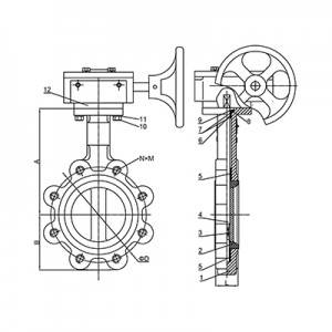 FO1-BV1LT-2G(Lugged type Butterfly Valve–Gear box Operation)