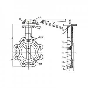 FO1-BV1LT-3L(Lugged type Butterfly Valve–Handle Operation)