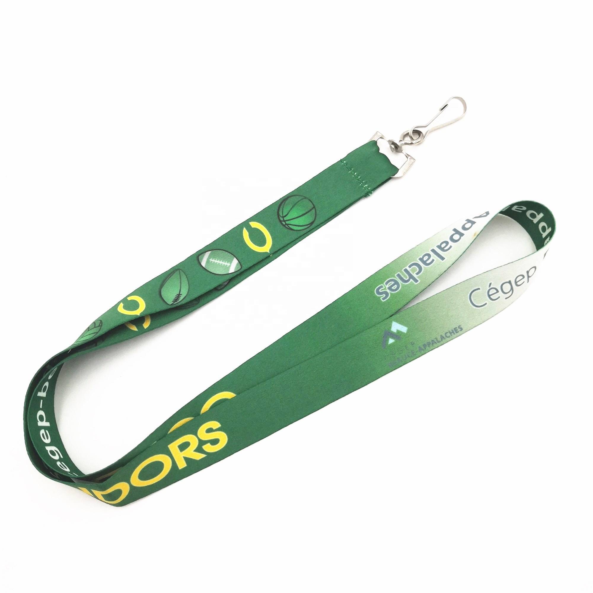 Good Quality Lanyards - Customized double polyester heat transfer lanyard with swivel hook for school – Bison