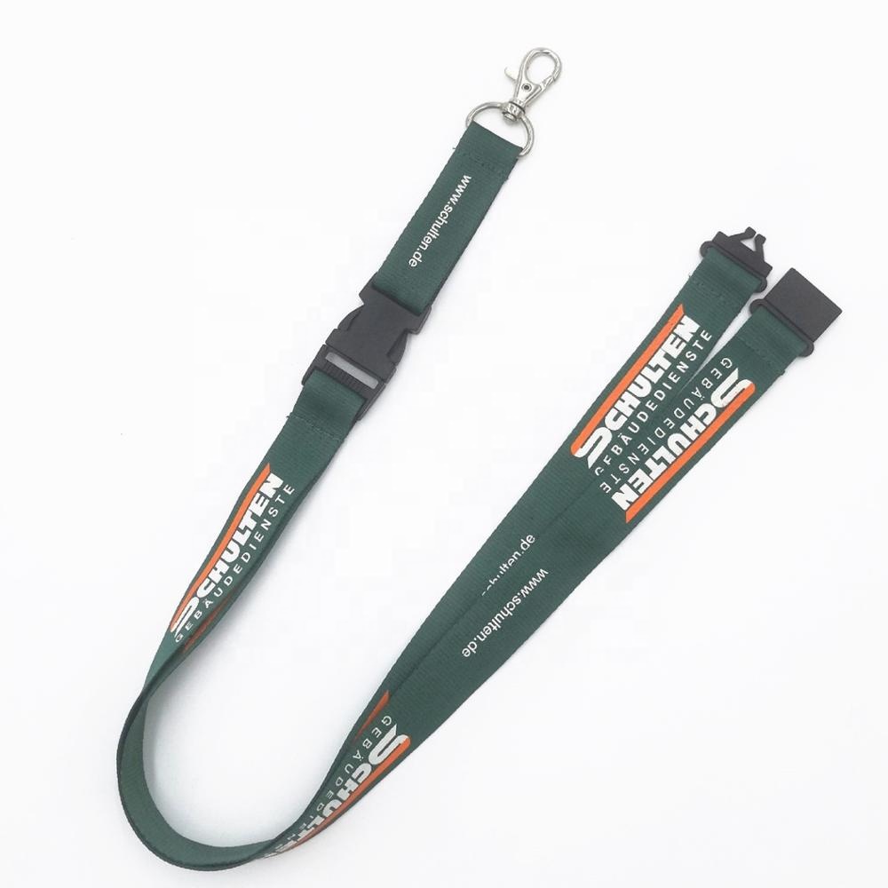 Good Quality Printing Lanyard - Custom polyester silk printing lanyard with plastic buckle and safety buckle – Bison