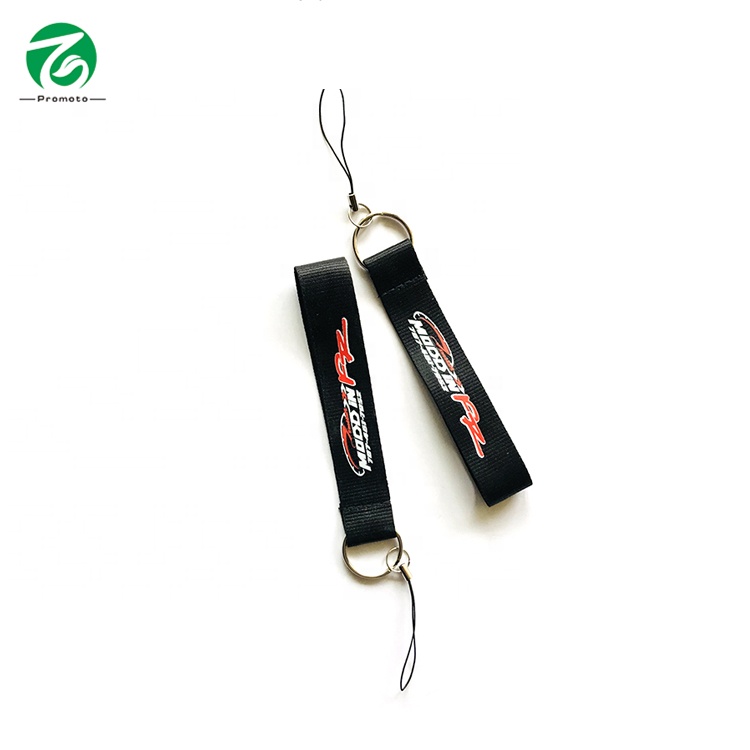 China wholesale Polyester Keychain Carabiner Short Wrist Lanyard - 2012 cheap polyester mobile phone straps – Bison