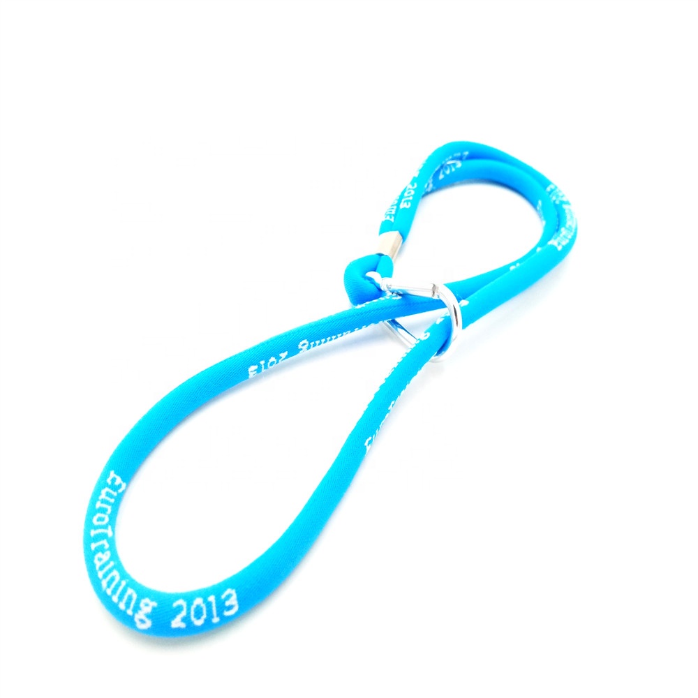 Good Quality Woven Lanyard - Carabiner Blue Round Woven Polyester Lanyard With Customized Logo – Bison