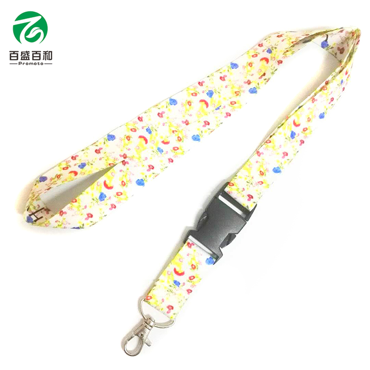 High Quality Heat Transfer Lanyards – double hook colorful heat transfer lanyard with badge reel for card holder – Bison
