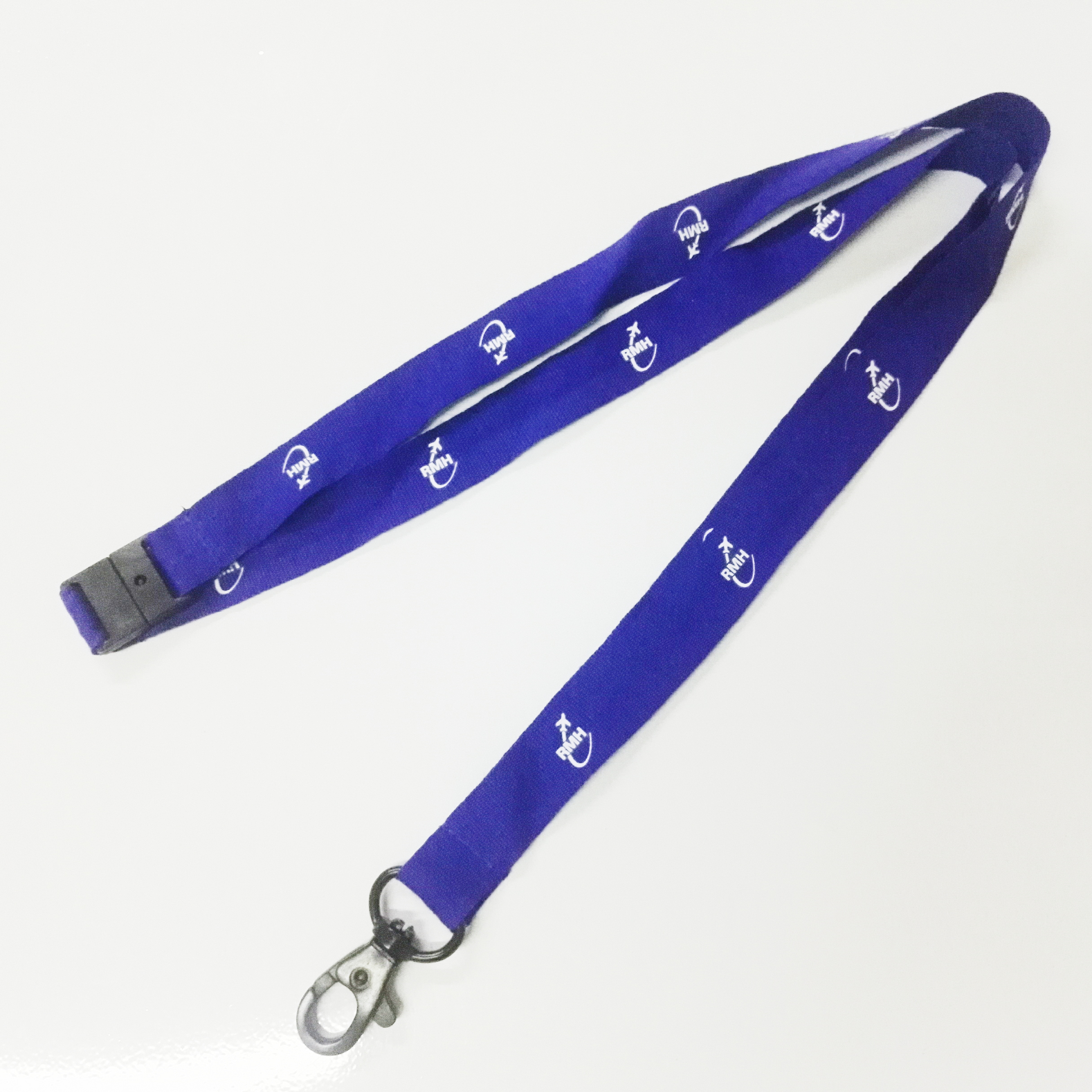 China wholesale Printing Machine For Lanyard - blue customized polyester egg hook lanyard with safety clip – Bison