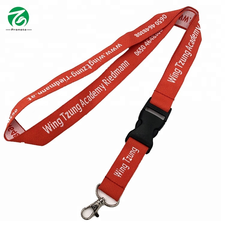 2020 wholesale price Lanyard Nylon - Specialized Promotional Cheap custom woven fabric canvas lanyard – Bison