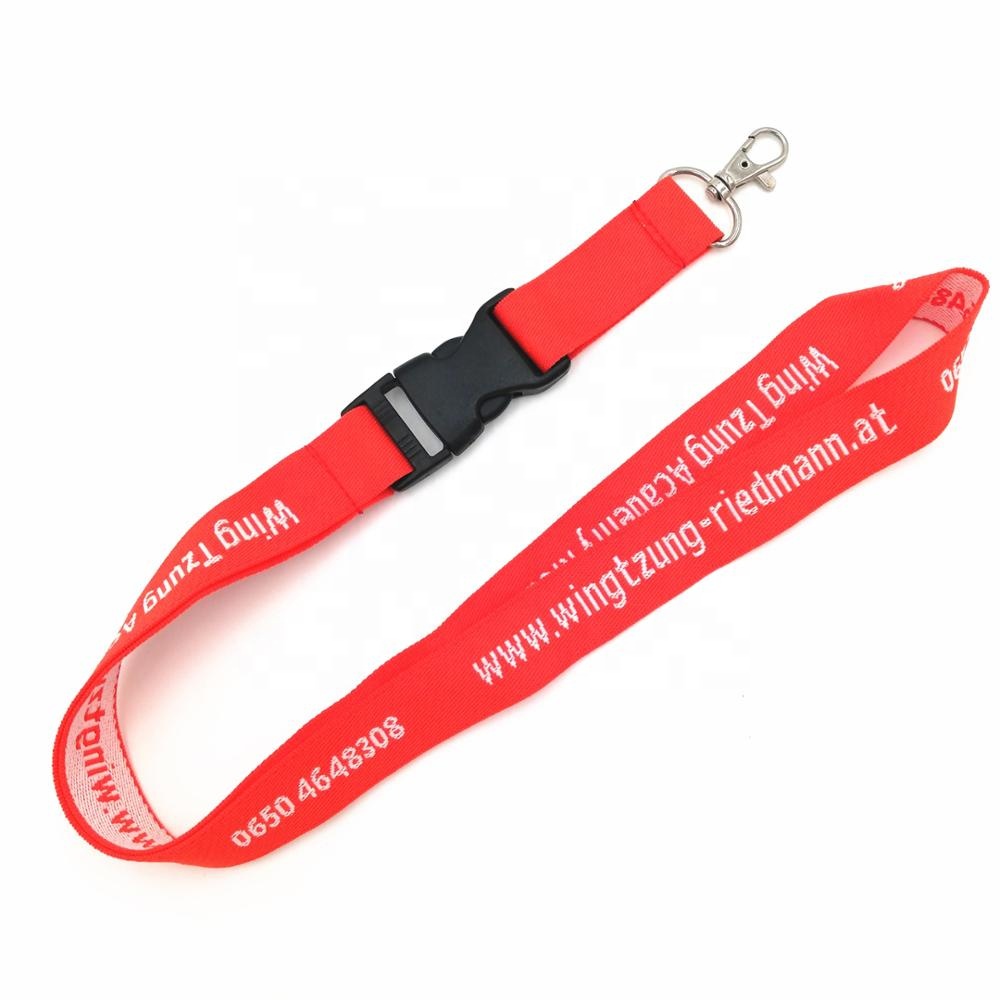 Good Quality Woven Lanyard - Wide custom woven lanyard with removable buckle – Bison
