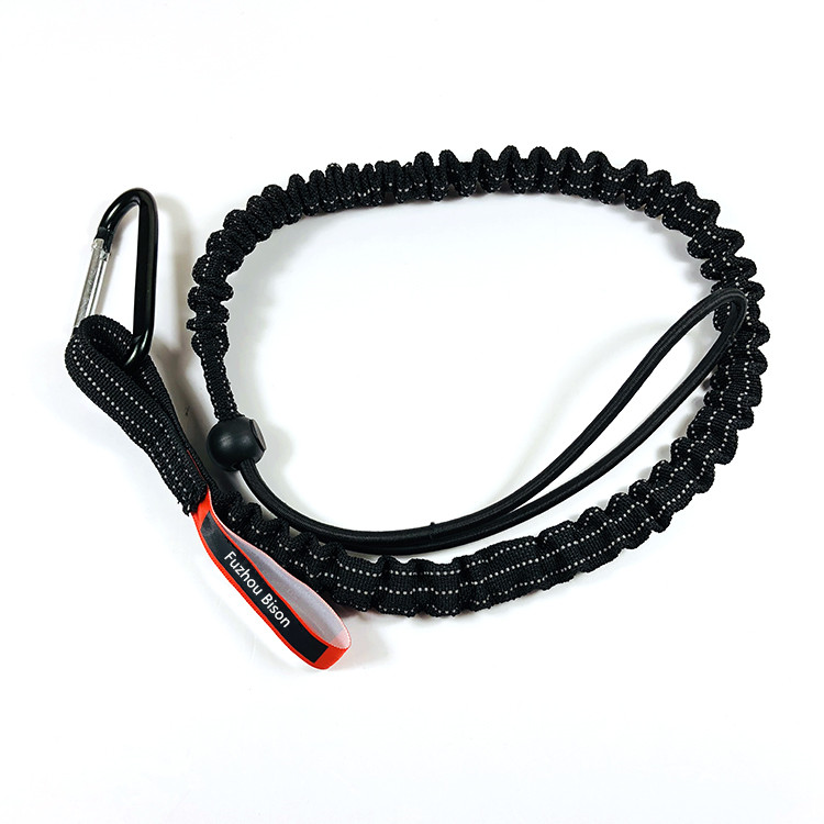 China Cheap price Safety Tool Lanyard - 2020 new product black retractable tool lanyard/elastic cord lanyard – Bison