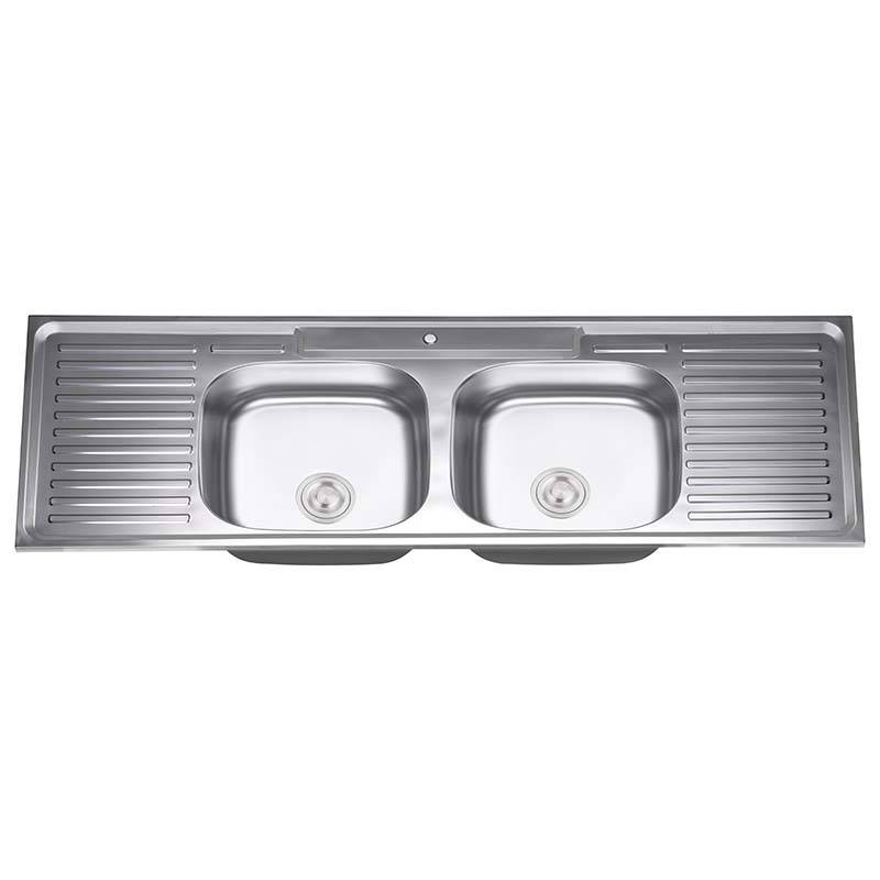 High Technology Stainless Steel Kitchen Sink - Double Bowls With Panel DD15050 – Jiawang