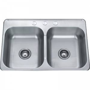 Renewable Design for Middle Asia Kitchen Sink - Double Bowls Without Panel DE8042 – Jiawang