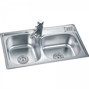 One of Hottest for Steel Sink - Double Bowls Without Panel DE8046 – Jiawang