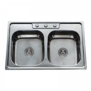 Cheapest Factory Kitchen Shelf - Double Bowls without Panel DE8456C – Jiawang