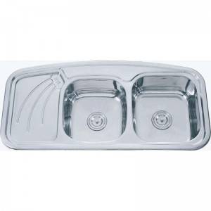 Massive Selection for Washroom Sink - Double Bowls With Panel DS10550 – Jiawang