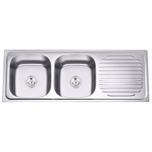 Hot New Products Kitchen Washbasin - Double Bowls With Panel DS12046 – Jiawang