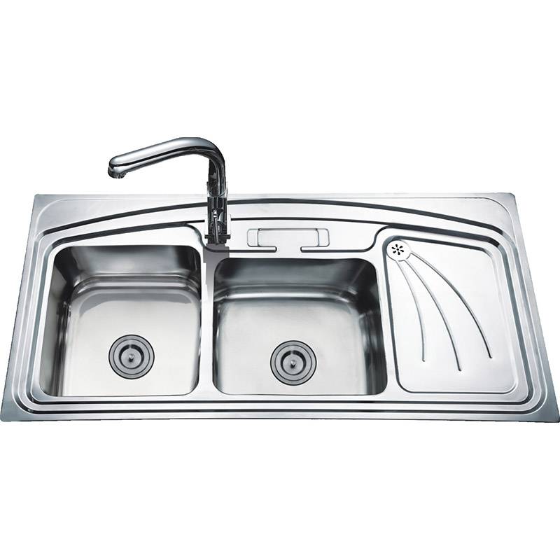 Hot New Products Kitchen Washbasin - Double Bowls With Panel DS12060B – Jiawang
