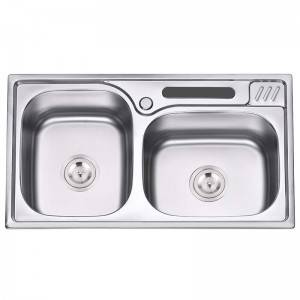 OEM Supply China Kitchen Sink - Double Bowls without Panel DS8046 – Jiawang