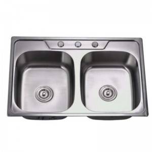 Bathroom Under Counter Sinks - Double Bowls Without Panel DS8053 – Jiawang