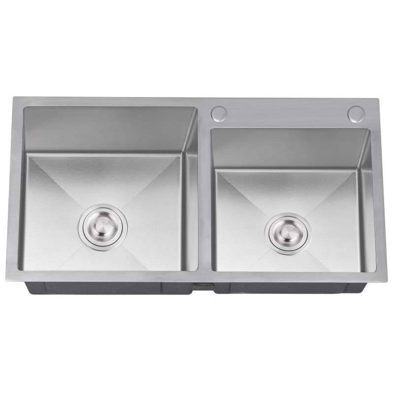 Sink In Granite - Handmade Double Bowls HM7843 – Jiawang