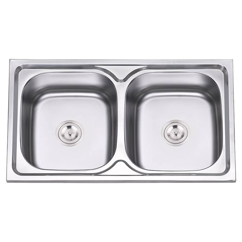 Kitchen Hand Made Sink - Double Bowls Without Panel JW8550A – Jiawang