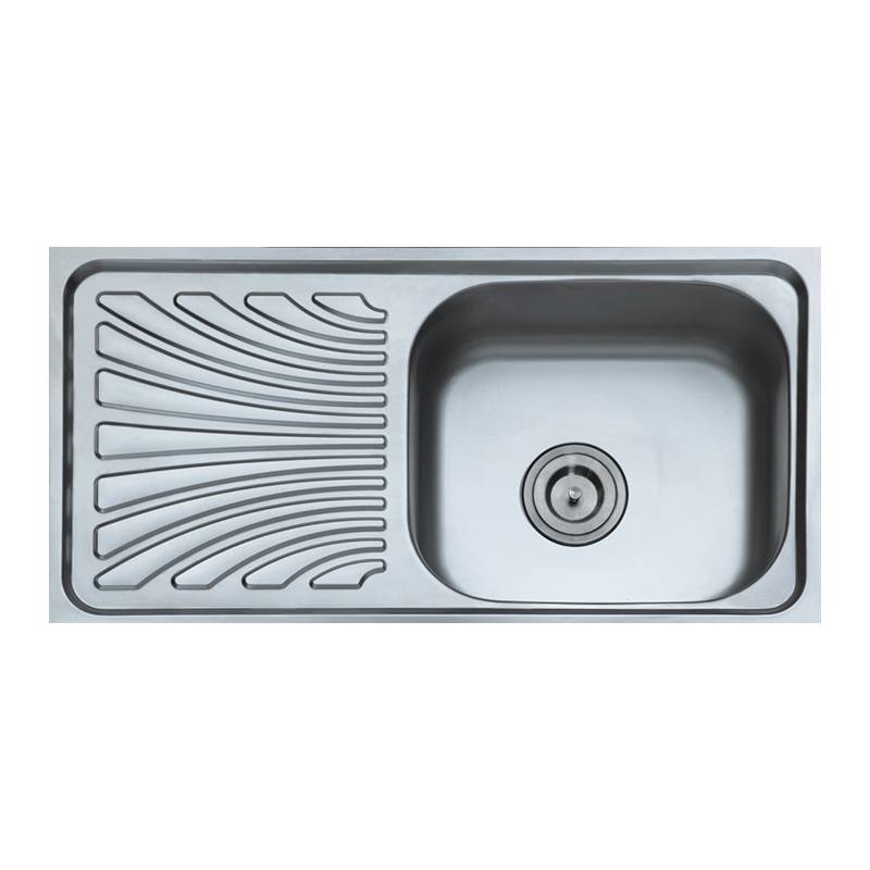 Stainless Steel Kitchen Sinks - Single bowl with  panel 7540 – Jiawang