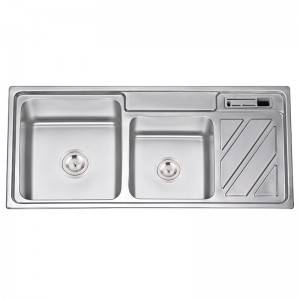 Corian Kitchen Sink - Double Bowls With Panel RS10048 – Jiawang