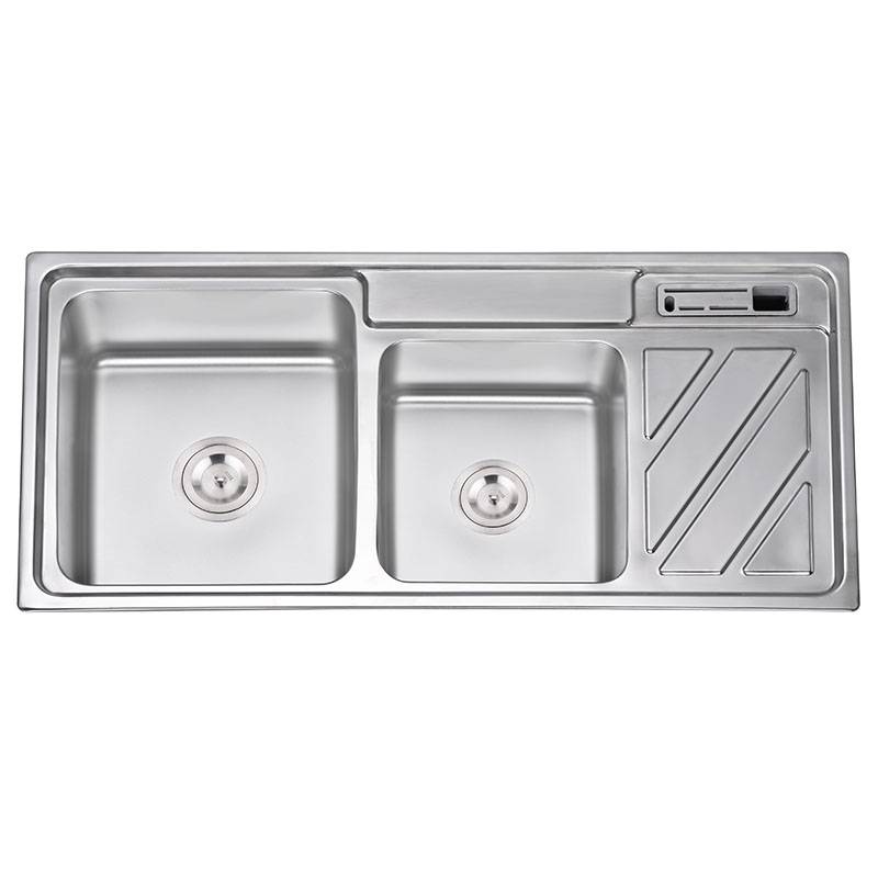 Plastic Faucet For Kitchen - Double Bowls With Panel RS10048 – Jiawang