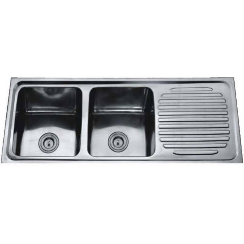 Topmount Kitchen Sink - Double Bowls With Panel RS12046 – Jiawang
