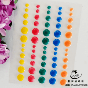 Rainbow Glitter factory - Creative Shape Enamel DOT Sticker – Glitz Creatif