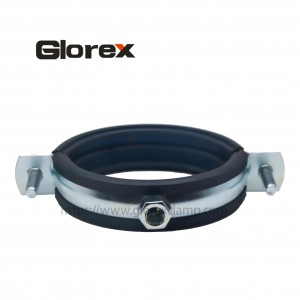 Heavy duy pipe clamp with rubber