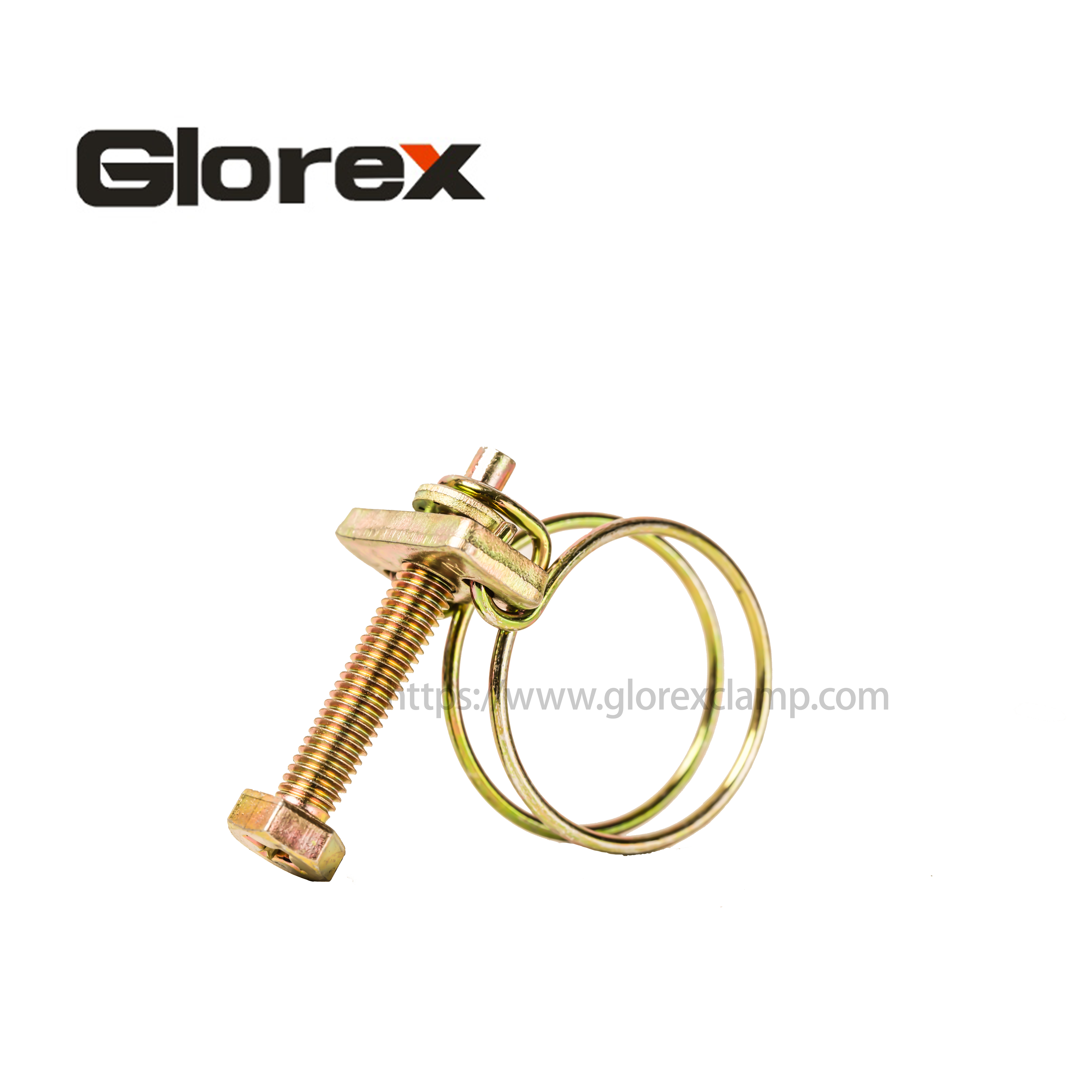 Best quality 90mm Pipe Clamp - Double wire hose clamp – Glorex