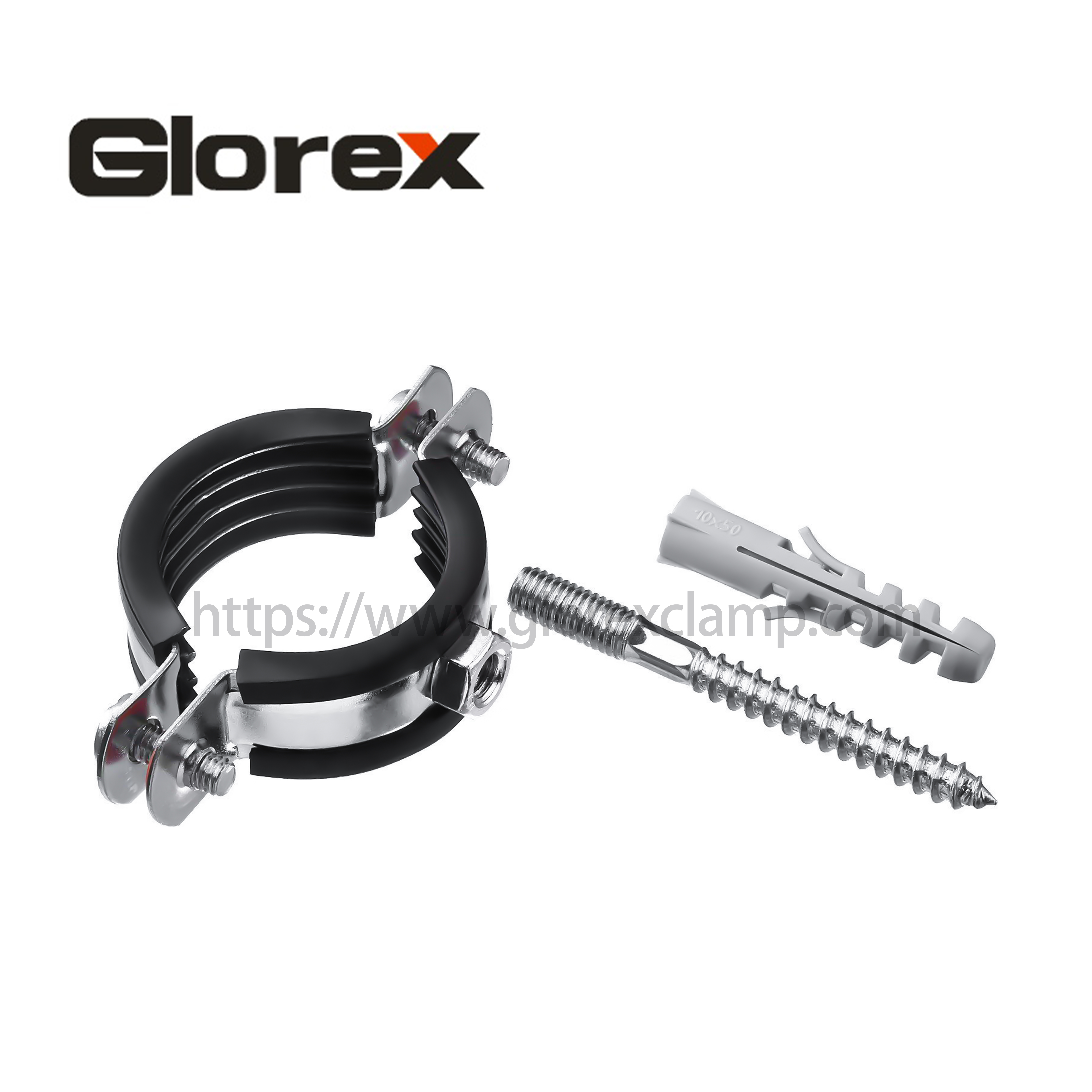 China Supplier Scaffolding Pipe Clamp - Heavy duy pipe clamp with rubber – Glorex