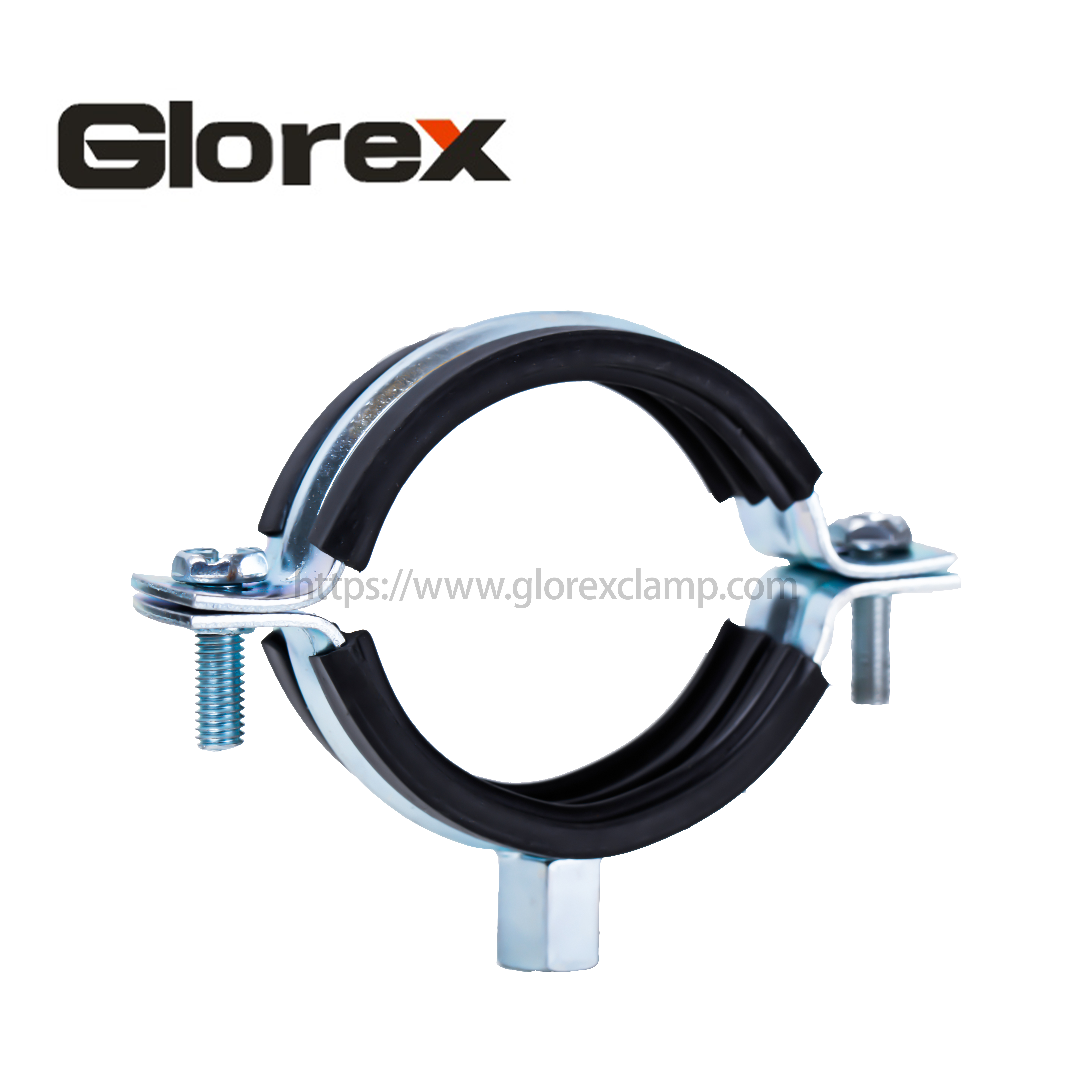 Top Suppliers Compression Clamp Pipe - Heavy duy pipe clamp with rubber – Glorex