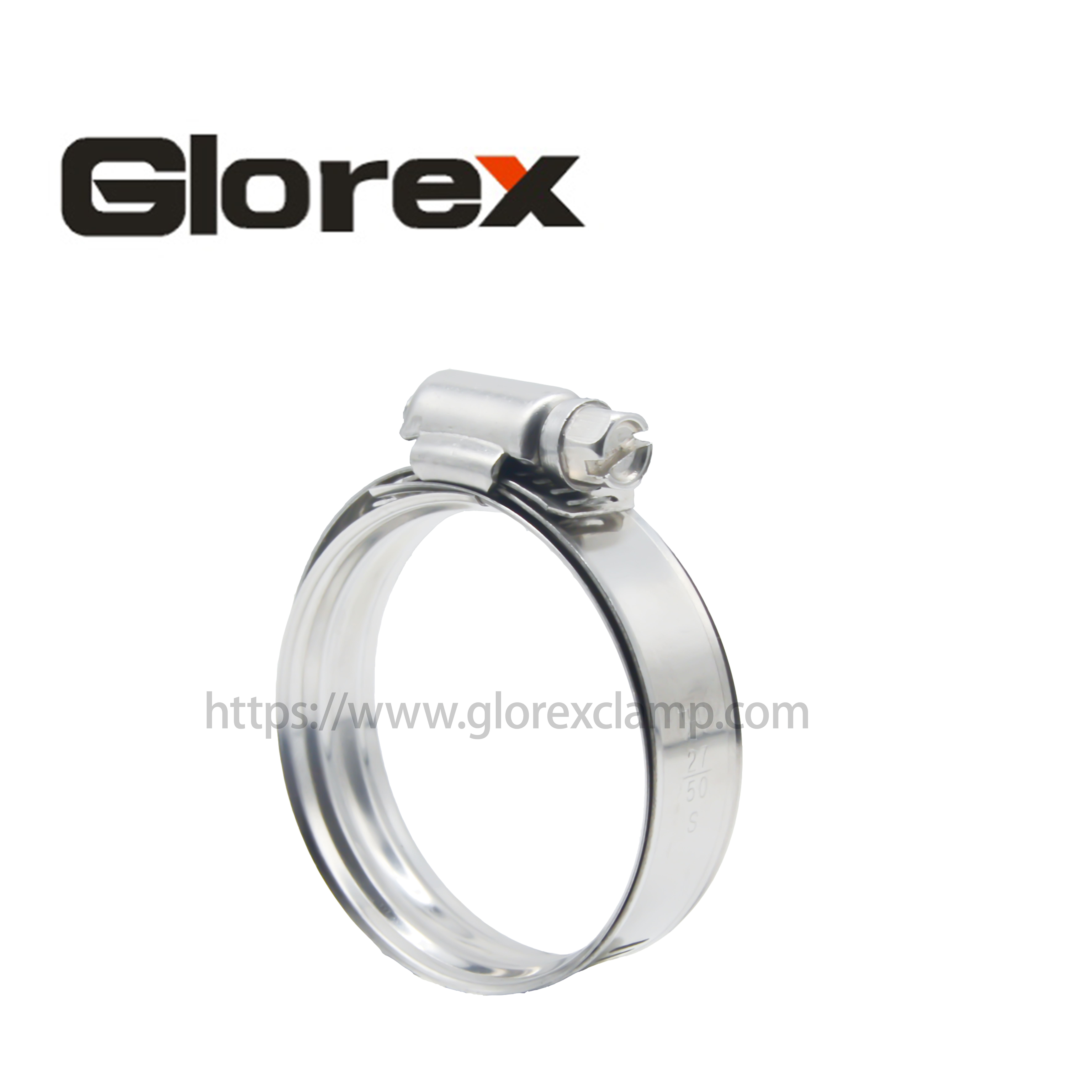 Wholesale Price China China Custom Made U Shape Zinc Plated Metal Stainless Steel Hose Clamp - Large American hose clamp band inner ring – Glorex