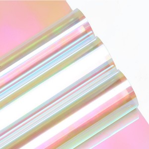 Red Pink Dichroic Iridescent Cellophane Film for Packing Decoration