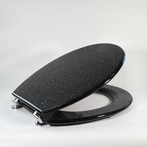 HYS-PG0278 Glitter black polyresin toilet seat