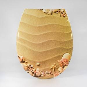Duroplast Toilet Seat Printed – Wave sand