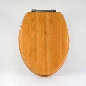 HYL-BAB19 19 inch Glossy bamboo toilet seat