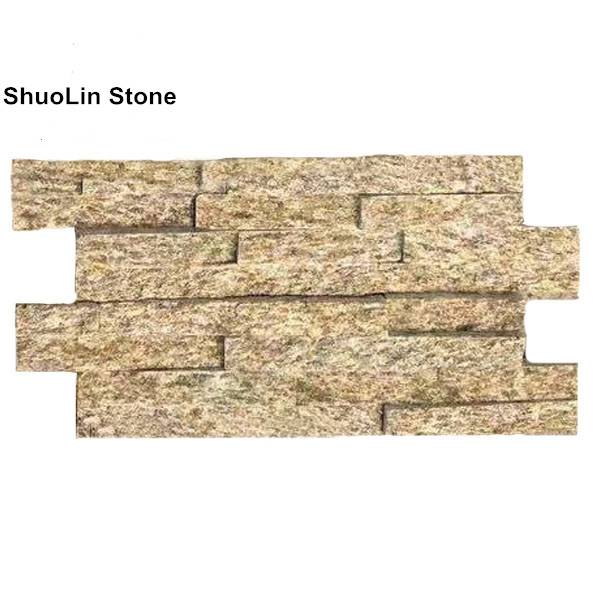 Natural Yellow Slate Stacked Stone Veneers in Stock
